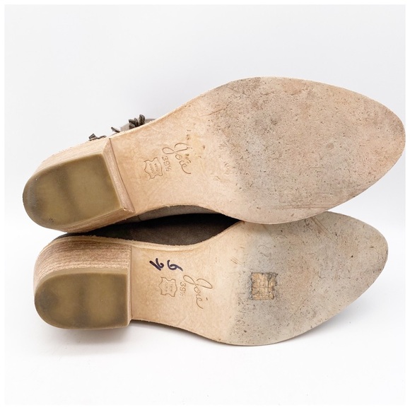 Joie Keaton Gray Suede Fringe Booties Size 39.5 - Picture 8 of 14